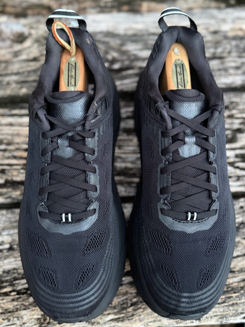 Hoka One One Bondi 6 Triple Black Men's Sz 11.5 Max Cushion Running Shoes X2 - Picture 8 of 16